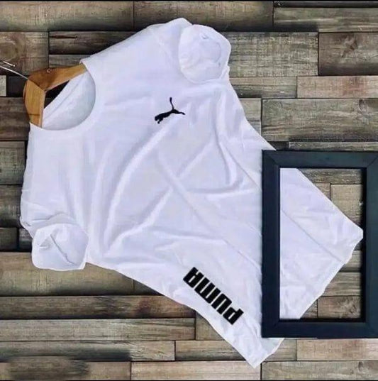 Men's Regular Fit T-Shirt — Style 8 (White, L)