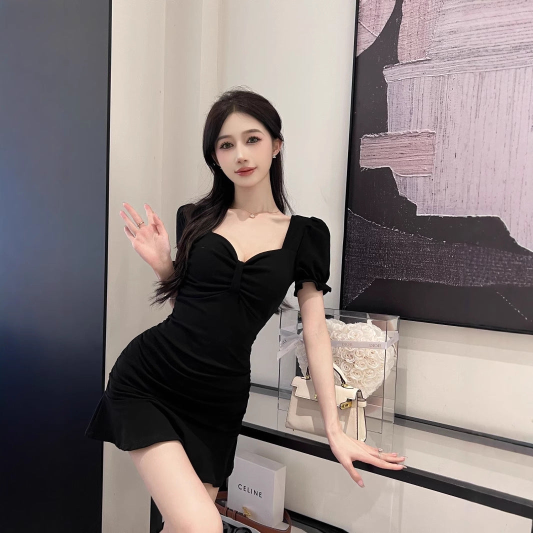 Sexy V-Neck White Casual Dress