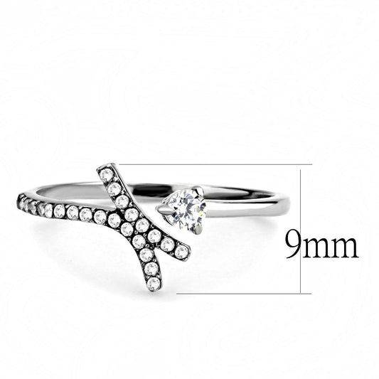 DA145 - High polished no plating Stainless Steel Ring with AAA Grade