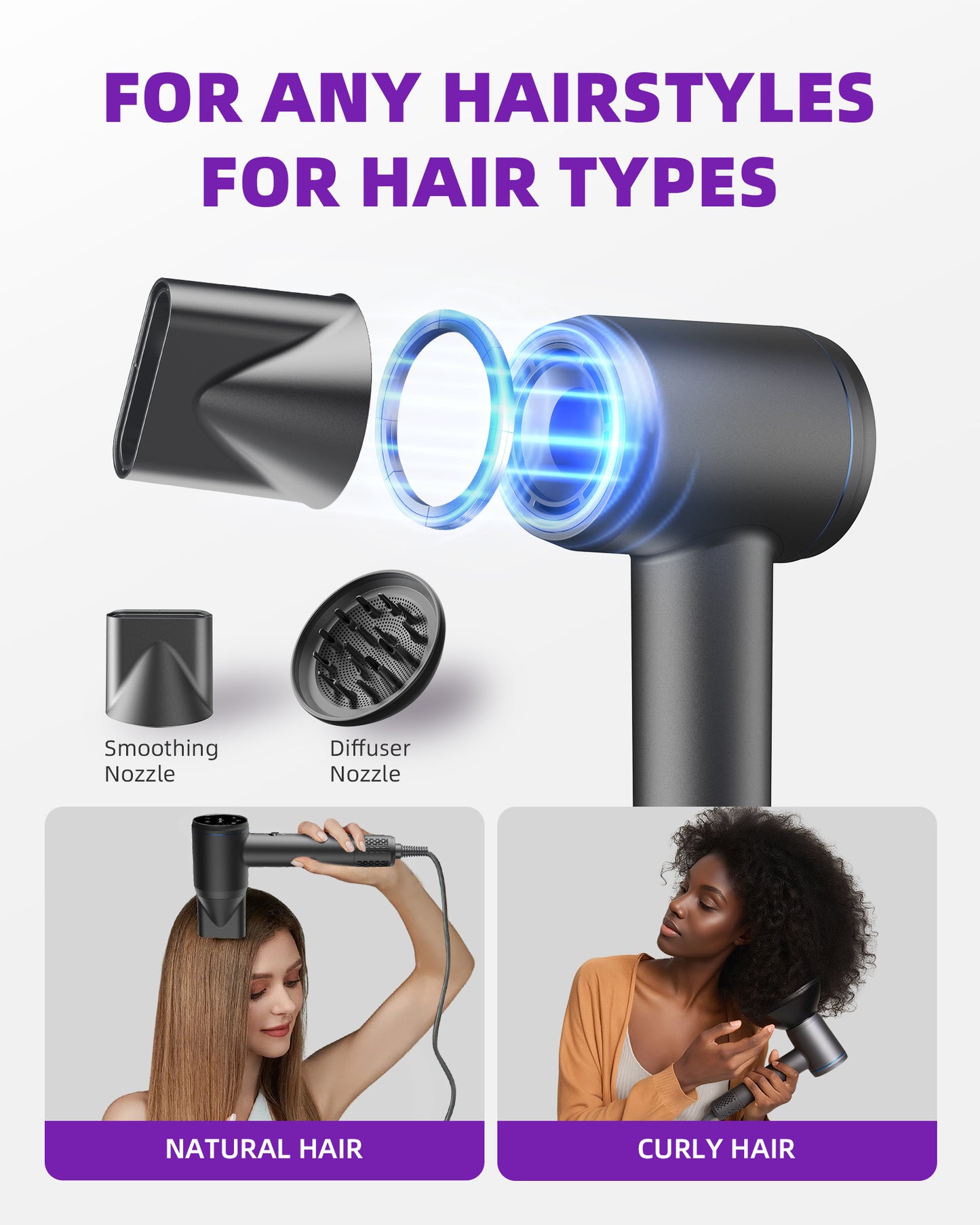 Hair Dryer in use