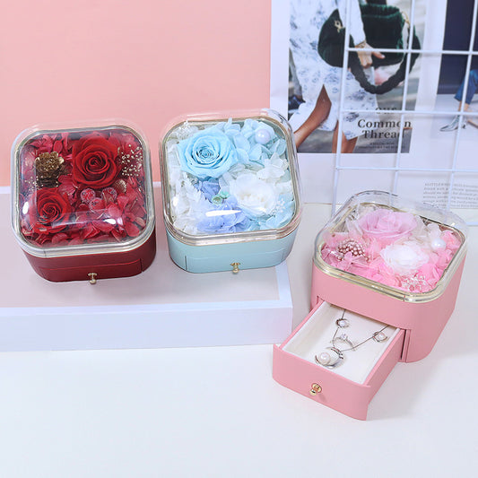 Preserved Flower Jewelry Box – Real Florals in Acrylic Display