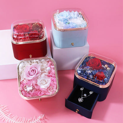 Preserved Flower Jewelry Box – Real Florals in Acrylic Display