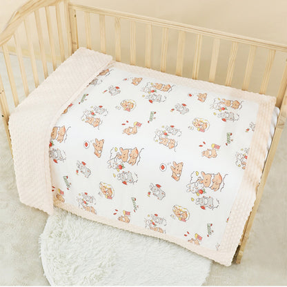 Velvet Comforter Baby Blanket – Soft Temperature-Regulating Quilt
