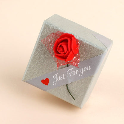 Wave-Pattern Rose Jewelry Box – Petite Keepsake Gift Box