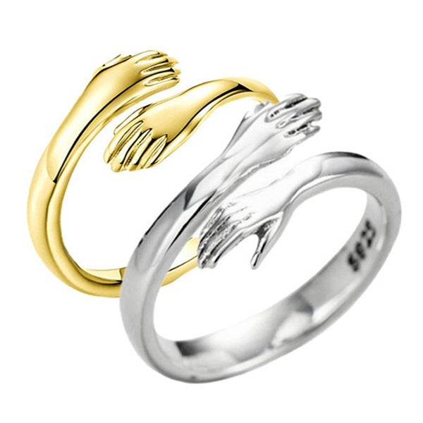 Hands Holding Hands Ring — adjustable friendship band