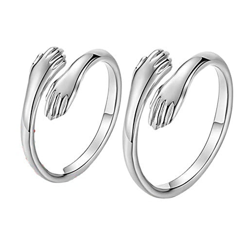 Hands Holding Hands Ring – Adjustable Friendship Ring