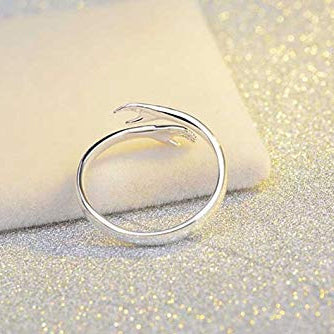 Hands Holding Hands Ring – Adjustable Friendship Ring
