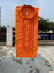 Cotton Embroidered Kurta for Men (Orange)