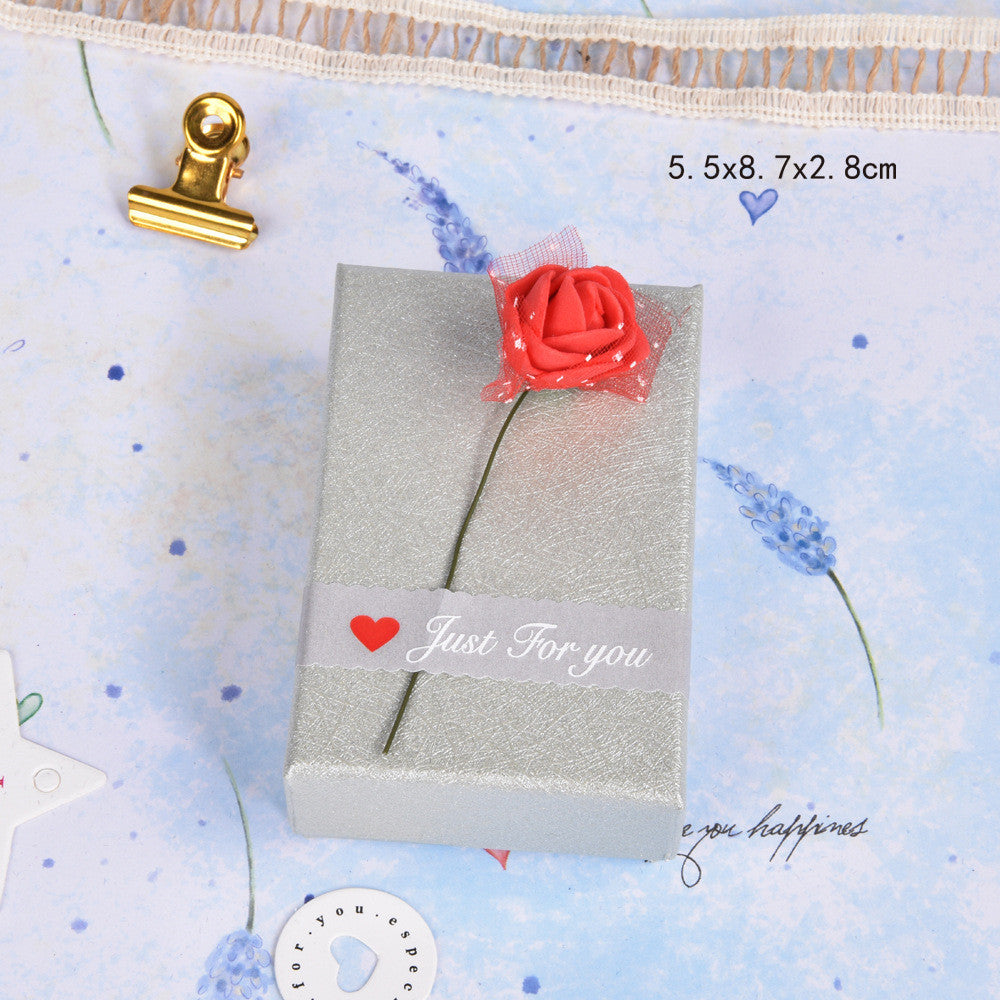 Wave-Pattern Rose Jewelry Box – Petite Keepsake Gift Box