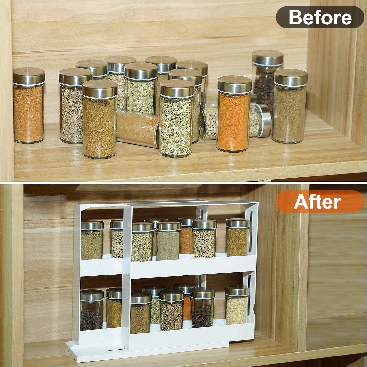 Swivel Cabinet Spice Rack — detail