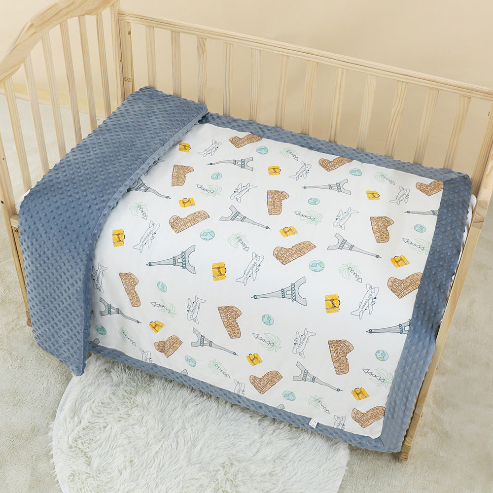 Velvet Comforter Baby Blanket – Soft Temperature-Regulating Quilt