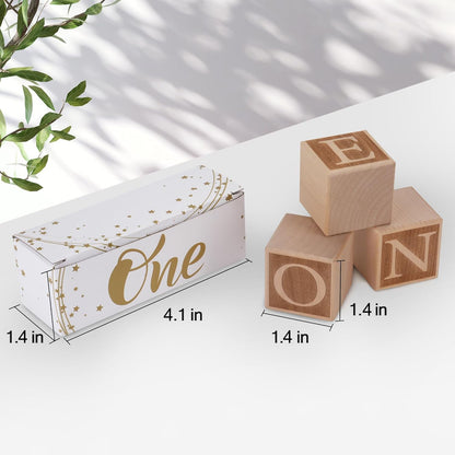 Wooden ONE Letter Blocks – 1st Birthday Smash-Cake Photo Props