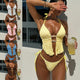 Halter-Neck Strap Two-Piece Swimsuit — Chic Womens Bikini Set