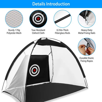 Backyard Golf Practice Net with Target Mat – Indoor & Outdoor Training Set