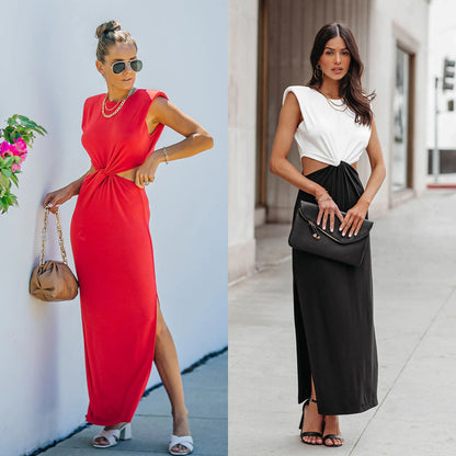 Hollow-Out Elegant Casual Dress