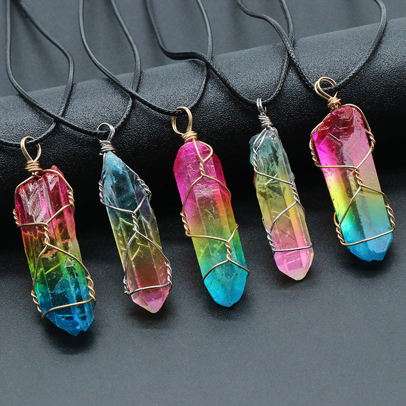 Tree of Life Crystal Necklace – Natural Stone Pendant