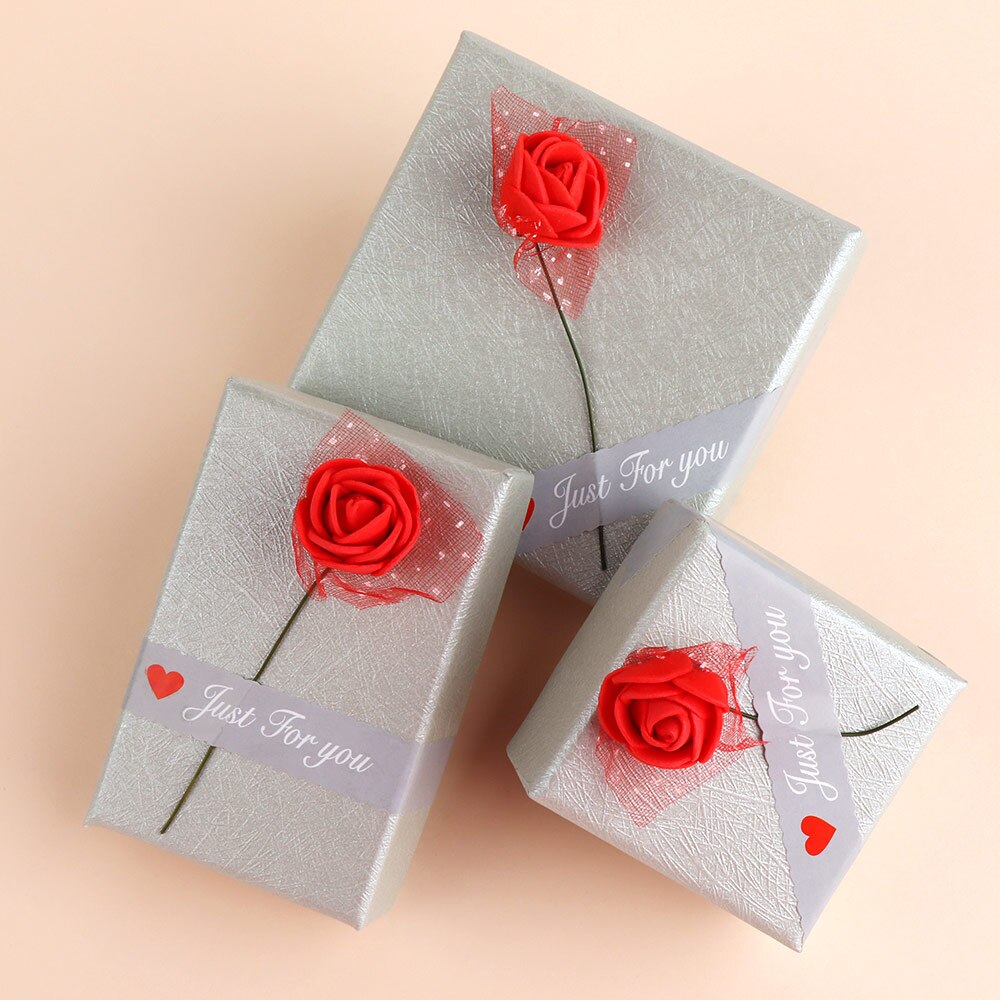 Wave-Pattern Rose Jewelry Box – Petite Keepsake Gift Box