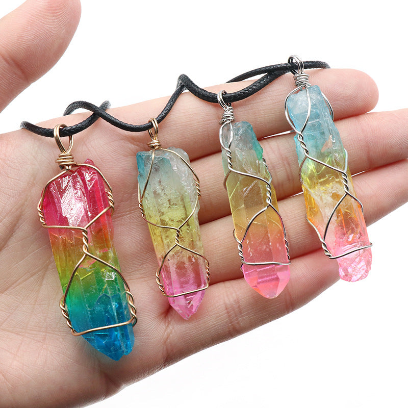 Tree of Life Crystal Necklace – Natural Stone Pendant