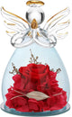 Angel & Preserved Rose Glass Dome – Keepsake Gift