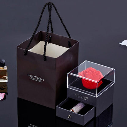 Soap Rose Jewelry Box – Acrylic Forever Bloom Gift Box