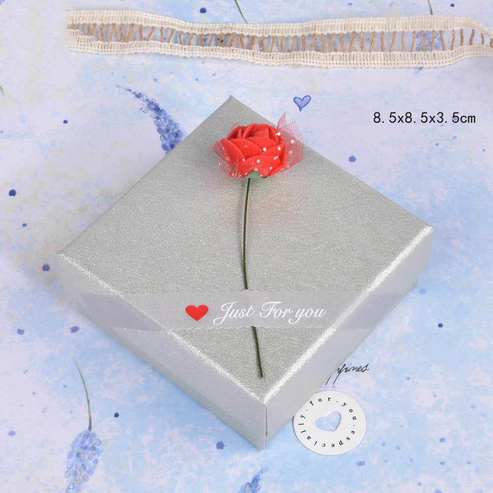 Wave-Pattern Rose Jewelry Box – Petite Keepsake Gift Box