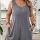 Vest Pocket Plus-Size Womens Jumpsuit — Utility Workwear Style