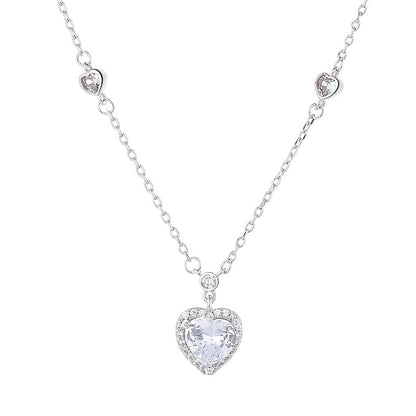 Heart Pendant Clavicle Chain Necklace – Light Luxury Everyday Wear