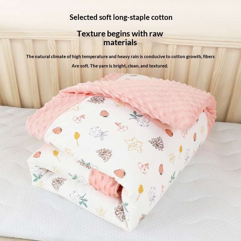 Velvet Comforter Baby Blanket – Soft Temperature-Regulating Quilt