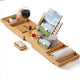 Bamboo Bathtub Caddy Tray – Expandable Spa Organiser