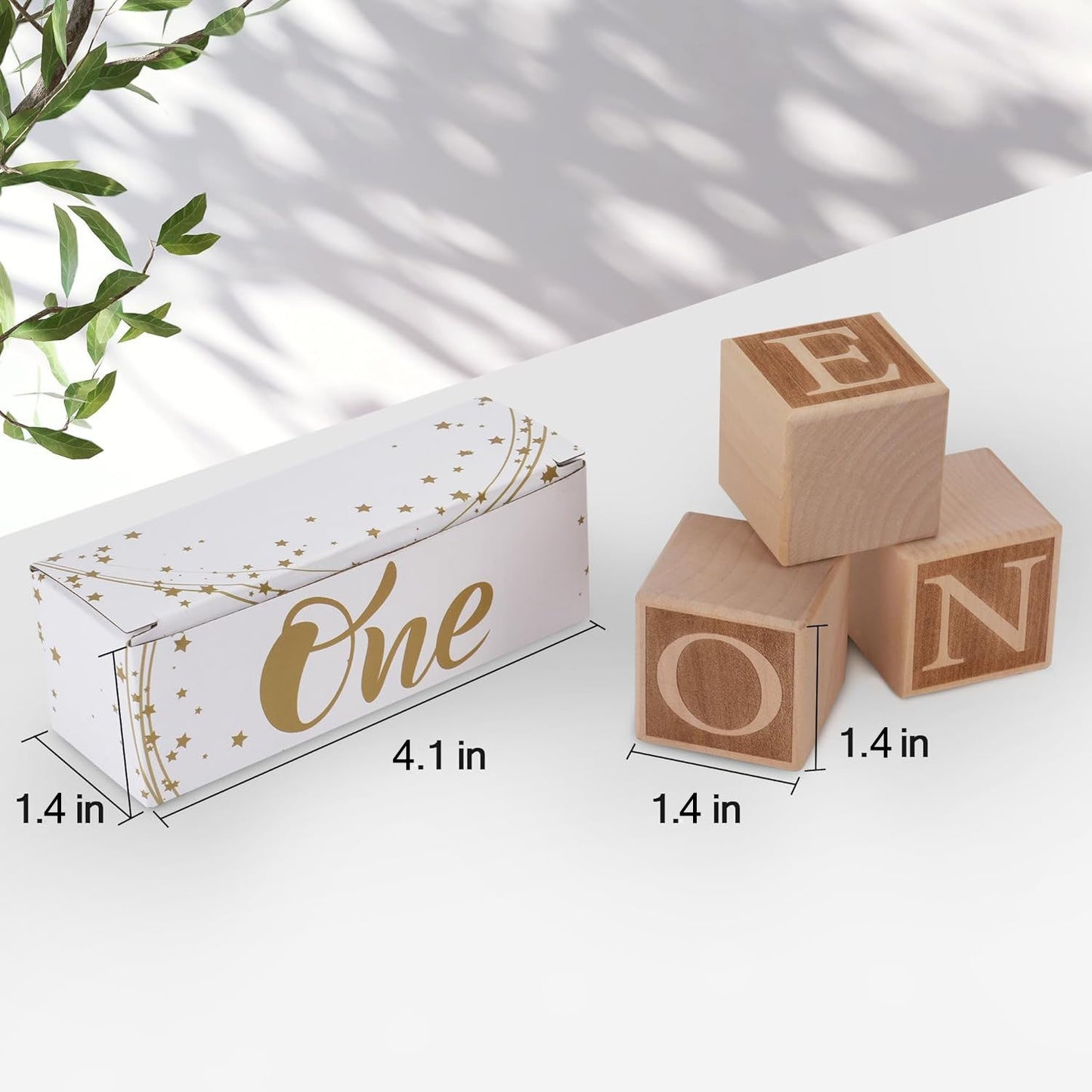 Wooden ONE Letter Blocks – 1st Birthday Smash-Cake Photo Props