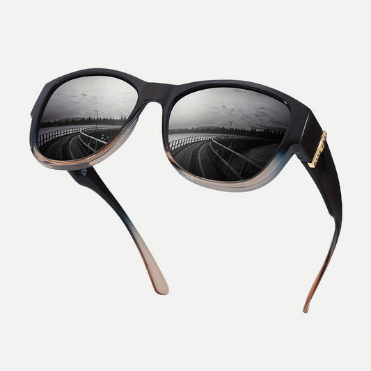 Polarized Large-Frame Wraparound Sunglasses — Women's UV Protection
