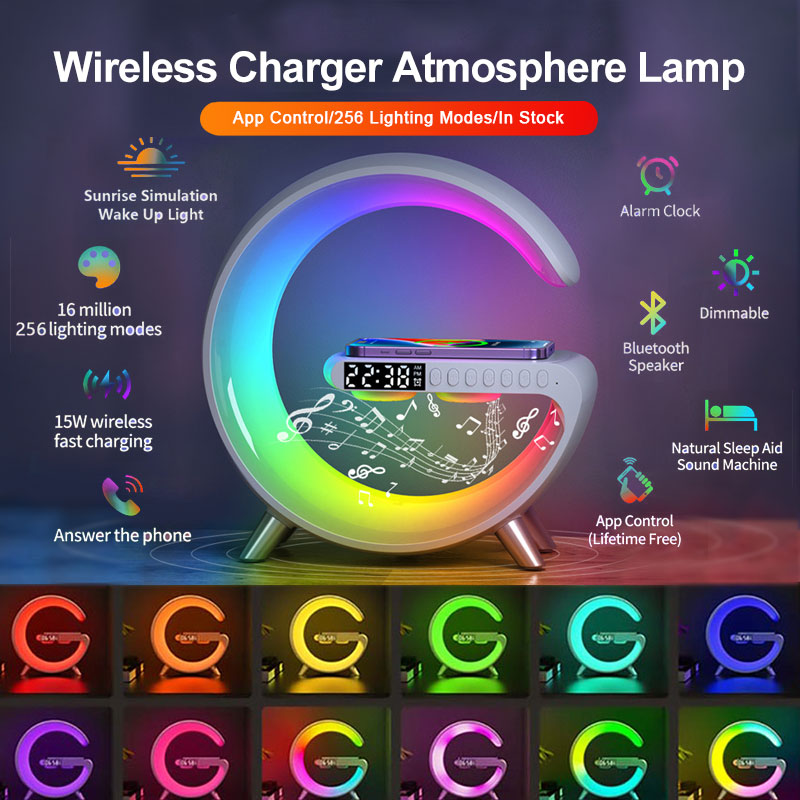 G-Curve LED Lamp – Bluetooth Speaker & Wireless Charger Dock