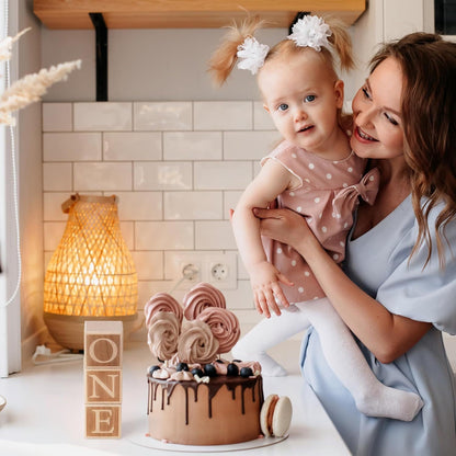 Wooden ONE Letter Blocks – 1st Birthday Smash-Cake Photo Props