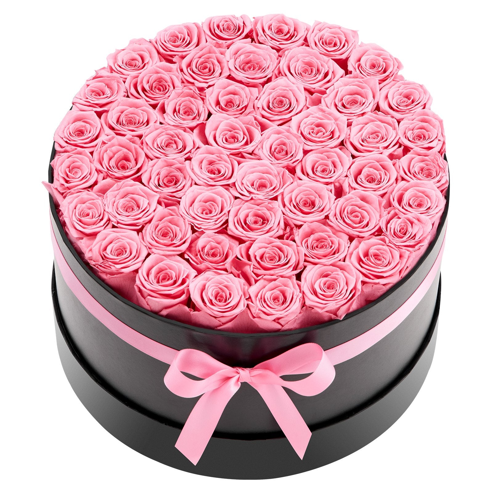 50 Preserved Roses Forever Bouquet – Round Gift Box