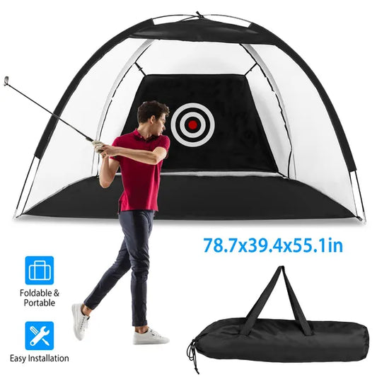Backyard Golf Practice Net with Target Mat – Indoor & Outdoor Training Set