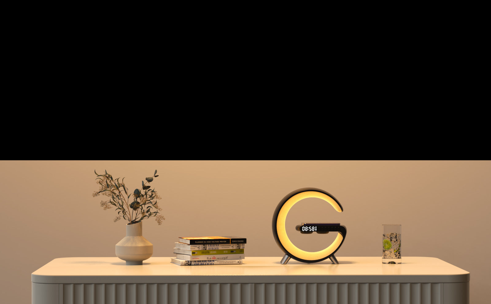 G-Curve LED Lamp – Bluetooth Speaker & Wireless Charger Dock
