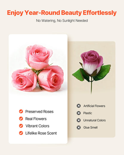 27 Preserved Roses Forever Bouquet – Heart-Shape Gift Box