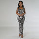 Zebra-Print Elegant Vest Dress — Chic Sleeveless Cocktail Dress