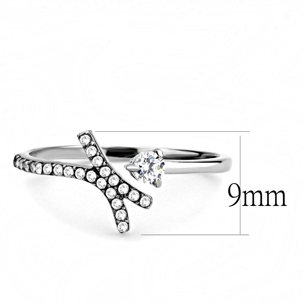 DA145 - High polished no plating Stainless Steel Ring with AAA Grade