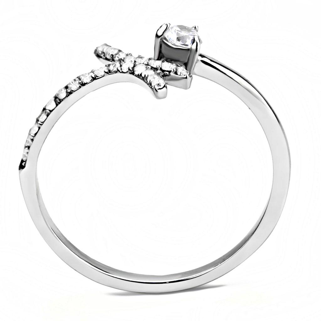 DA145 - High polished no plating Stainless Steel Ring with AAA Grade