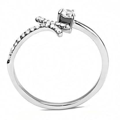DA145 - High polished no plating Stainless Steel Ring with AAA Grade