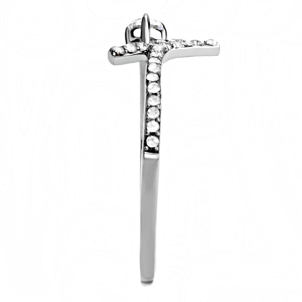 DA145 - High polished no plating Stainless Steel Ring with AAA Grade