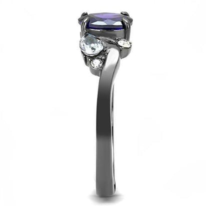TK3169 - IP Light Black  IP Gun Stainless Steel Ring with AAA Grade