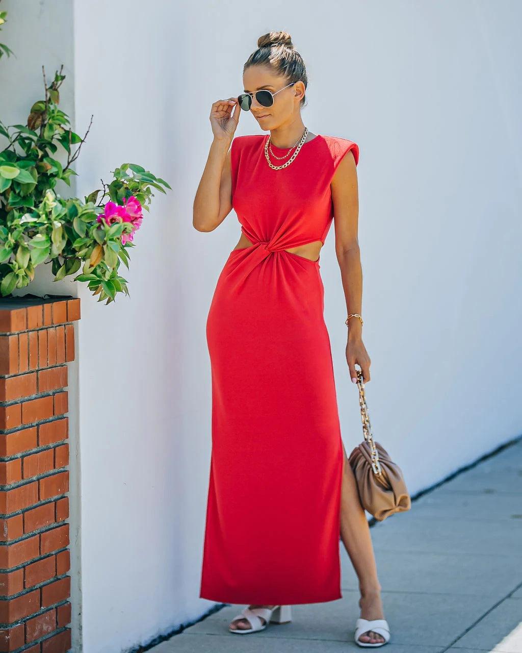 Hollow-Out Elegant Casual Dress
