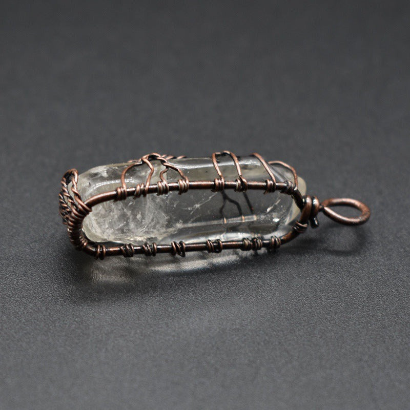 Tree of Life Crystal Necklace – Natural Stone Pendant