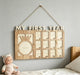Wooden Baby First-Year Photo Frame — 12-Month Milestone Keepsake Display