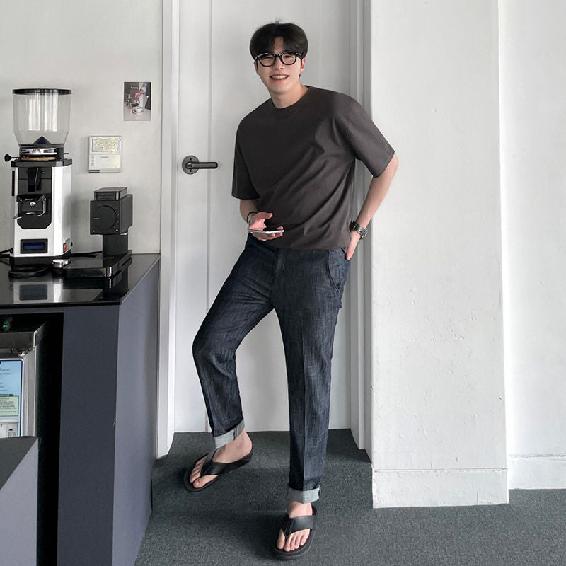 Summer Straight-fit Casual Jeans For Men
