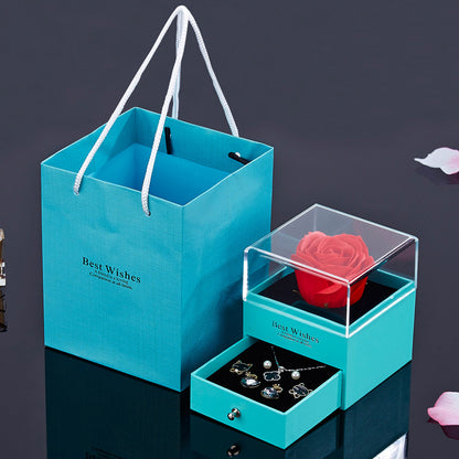 Soap Rose Jewelry Box – Acrylic Forever Bloom Gift Box