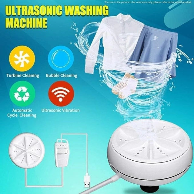 Portable Mini Ultrasonic Washing Machine — 3-in-1