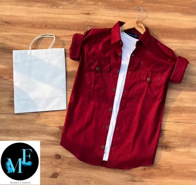 Men's Double Pocket Full Sleeve Shirts — Pack of 3 (Combo 4)